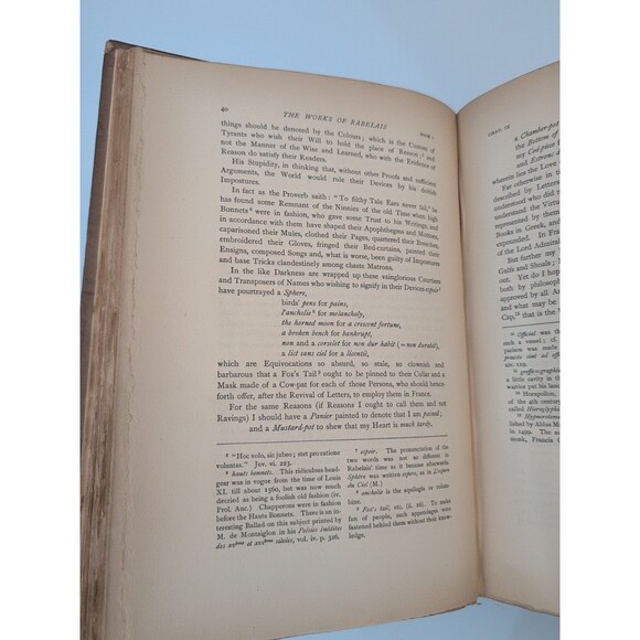 1893 Rabelais' Five Books & Minor Writings - W.F. Smith Trans. - #39/750 - Picture 9 of 14